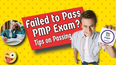 Image shows a man showing his PMP exam pass.