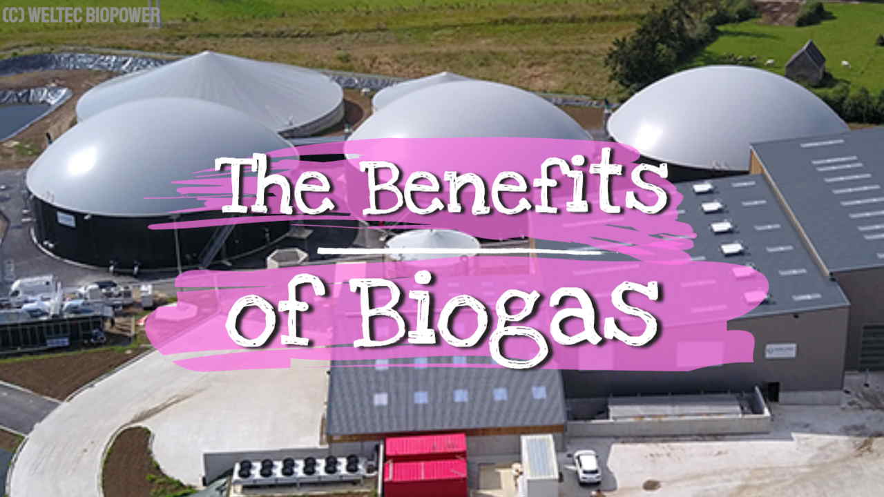 Image text: "The Benefits of Biogas".