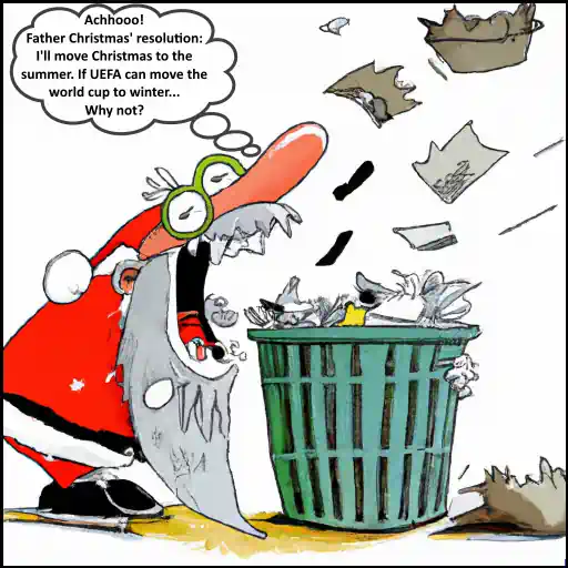 Father Christmas is making his own new year's resolution but it is far from being a common new year's resolution!