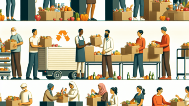 An image graphic illustrating how to Donate Surplus Food - A Food Waste Solution: A Guide to Food Banks and Charities.