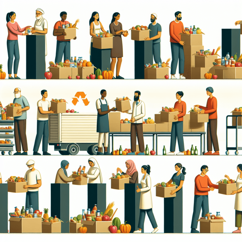 An image graphic illustrating how to Donate Surplus Food - A Food Waste Solution: A Guide to Food Banks and Charities.
