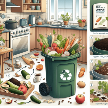 An image graphic illustrating Food Waste Composting at Home: A Beginner's Guide.